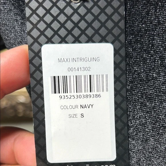 City Chic Midnight Blue Lace Maxi Dress - Picture 3 of 4